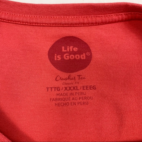Life Is Good Red Santa Classic Fit Long Sleeve Crusher Tee Women’s XXXL - Picture 8 of 10